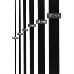 Satinbånd  - Sort fv. 725 - 6 mm