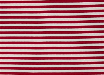 Rib knit red stripe