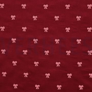 Babyfløjl Burgundy Pink Bow