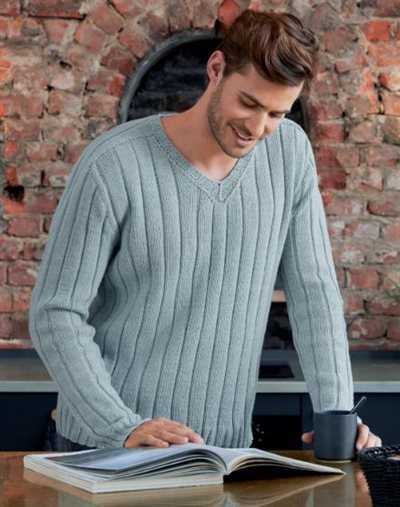 Herresweater strikkekit - M.E 05 - Cool wool big