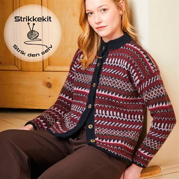 Strikkekit Aviemore Cardigan i Mohair Tweed