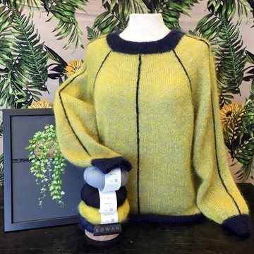 Beauvoir sweater i Kidsilk Haze og Fine Lace M svarer til 91-97 cm