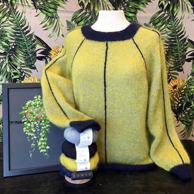 Beauvoir sweater i Kidsilk Haze og Fine Lace S svarer til 81-86 cm