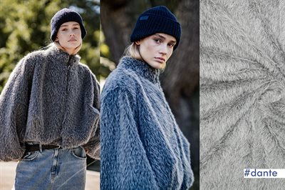 Dante Coat Mohair Look A Like Grey FM