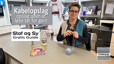 Sådan laver du et kabelopslag til strik - gratis Stof og Sy Guide