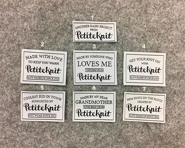 PetiteKnit labels
