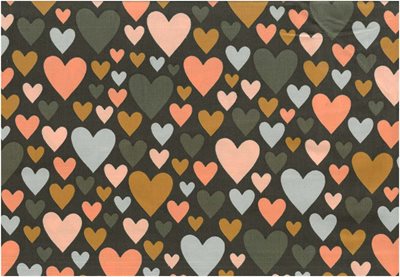 Babyfløjl Forest Green Hearts