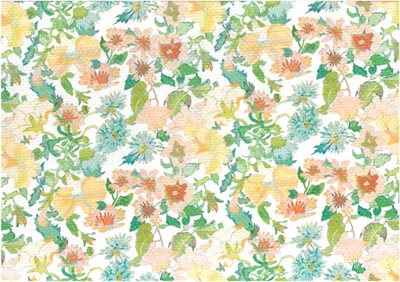 stof med blomster