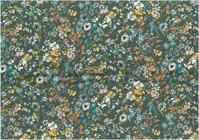 stof med blomster, bomuldsstof med blomster