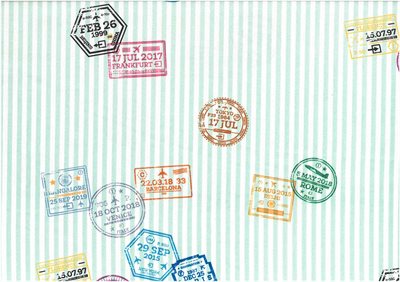 Canvas Stamps on stripes 