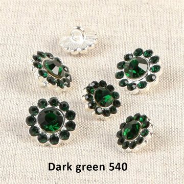 Diamant knapper 15mm dark green 540