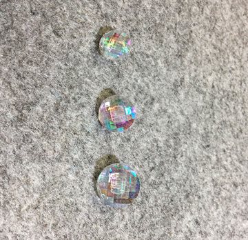 Disco halv kugle knap 11 mm