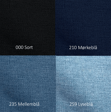 Firkantet jeans strygelap 235 mellemblå