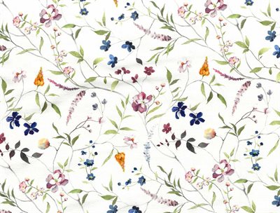Flower meadow french terry