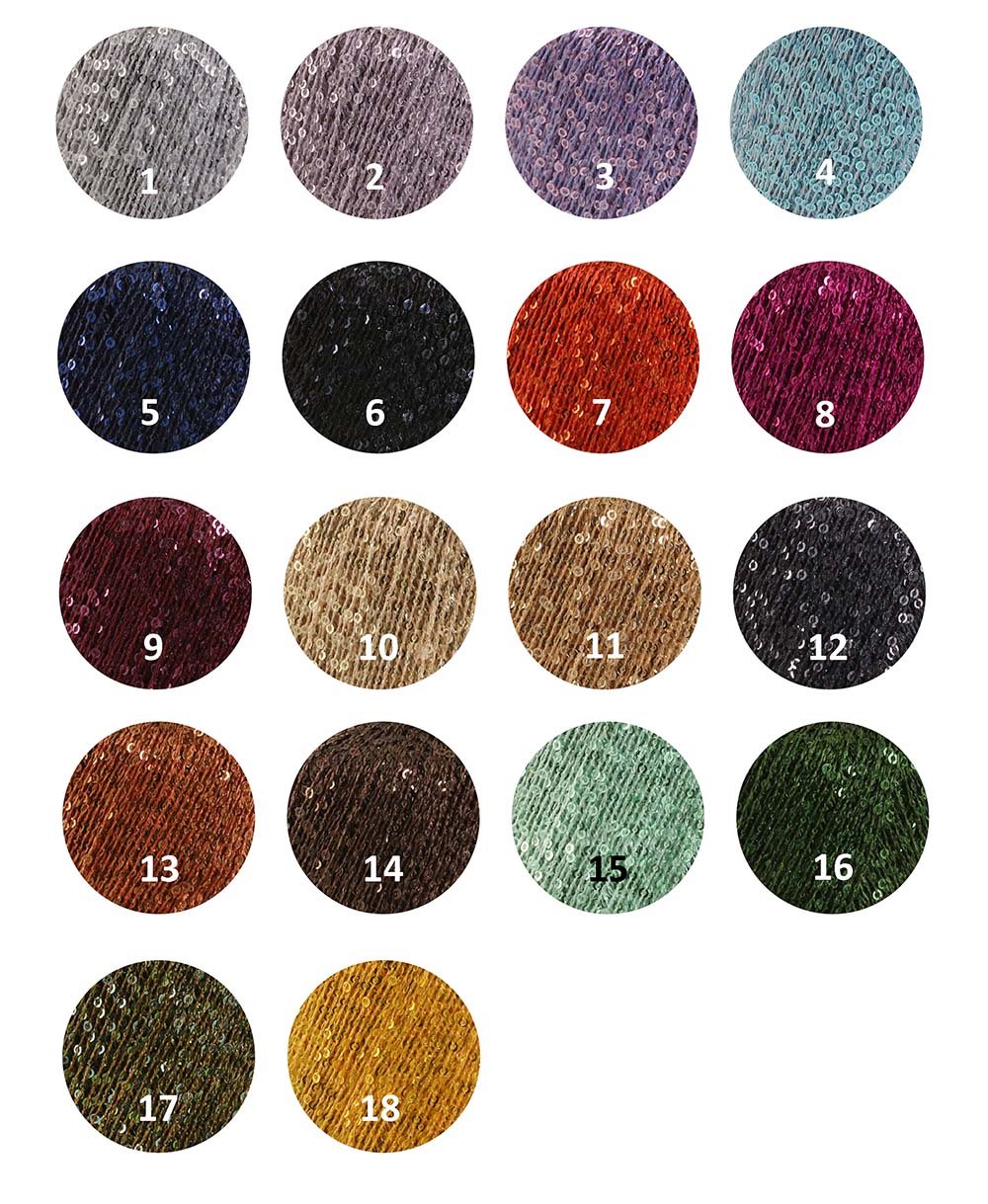 LANA GROSSA Glamour Beilaufgarn - Pailletten Garn Für Strick & Häkel Projekte