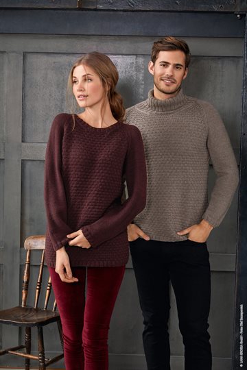 Herre raglansweater strikkekit M.E 26 Cool wool 