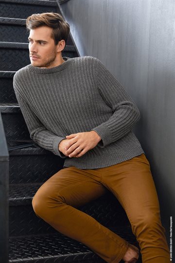 Herresweater strikkekit M.E 41 - Cool Wool