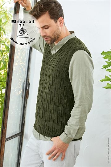 Herre Slipover strikkekit M.E. 2/21 - Cool Wool