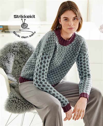 Jacquard Pullover strikkekit M.E. 2/30 - Cool Wool Big