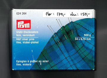 Prym stål knappenåle 500 gram