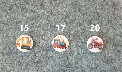 Motorkøretøj knap 16mm