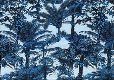 Palm Trees blue knit