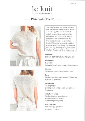 le knit, plain yoke, sommer strik