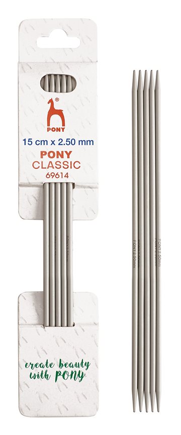 Pony strømpepinde 15 cm - 2,5 mm