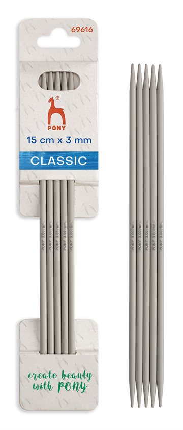 Pony strømpepinde 15 cm - 3 mm