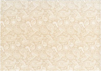 Poplin Creme Paisley Sand