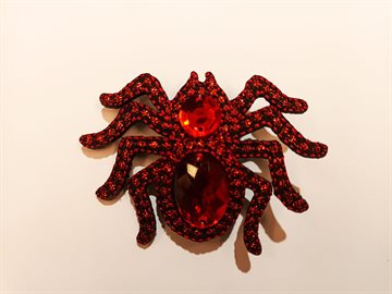 Rød edderkop broche