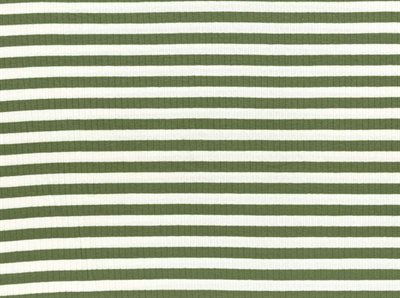 Rib Knit Green Stripe