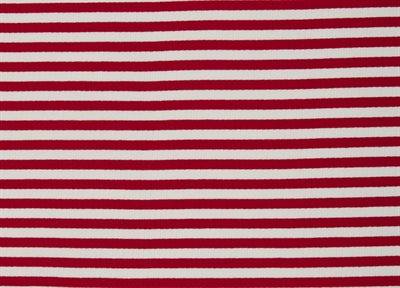 Rib knit red stripe