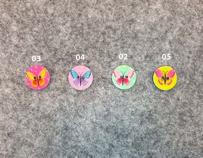 Sommerfugle knap 15mm