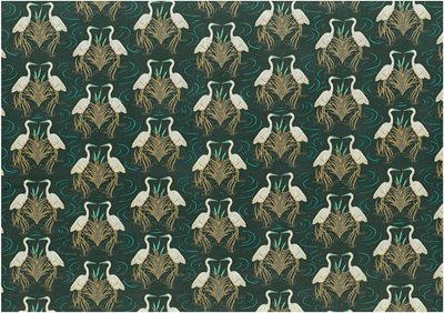 sort stof med hejre på