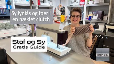Sy lynlås og foer i en hæklet clutch - Gratis guide fra Stof og Sy