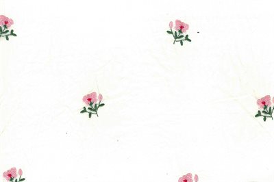 Voile Crinkle Embroidery Flower
