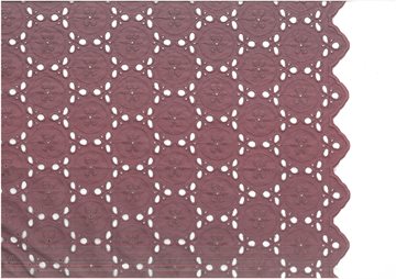 Voile embroidery rose gray