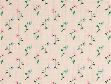 Voile simple flower off white