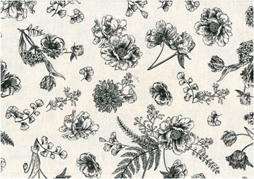 Washed linen Victorian flower