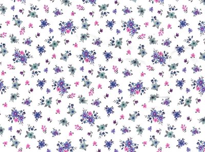 White Knit Purple Flower